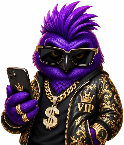 Vogel Maskottchen im VIP Look